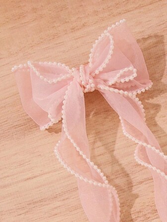 1 st. hårrosetter med konstpärlor, rosettdekor, hårspänne, eleganta accessoarer, klor, hårklämmor, hårspännen, skoltillbehör