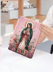 1pc Goddess, God Pattern Flat Protective Case Compatible With IPad 10.2 Inch, IPad Pro 11 2021/2020/10th Gen/Mini4/5/6, Galaxy Tab A8 10.5 Inch 2022, Matepad 10.4/Tab, With Pen Slot, Anti-Drop, Tablet Stand Case