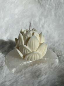 1pc 3D Lotus Flower Shaped Silicone Candle/Soap Making Mold, DIY Handmade Craft Supplies For Candle, Soap, Resin, Wax Melts, Home Decor, Wedding/Party Decoration, Gifts