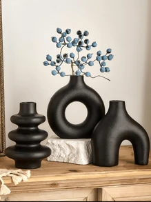 2 Pezzi Set di Vasi in Ceramica per Decorazione Casa Moderna, Vasi Tondi Opachi a Ciambella per Erba Pampa, Stile Bohémien Nordico Minimalista Neutro per Soggiorno, Tavolo da Matrimonio, Festa, Ufficio, Camera da Letto, Regali, Compleanni, Lauree, Decorazione Floreale - Multicolore - Visualizzare 7