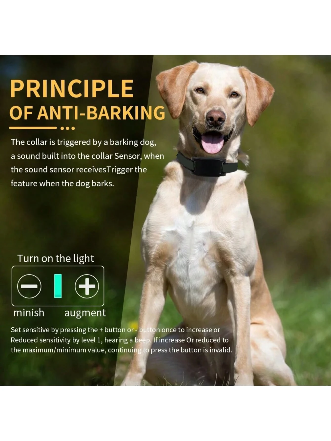 Rechargeable E-Collar For Dogs, Automatic Dog Training Collar With ...