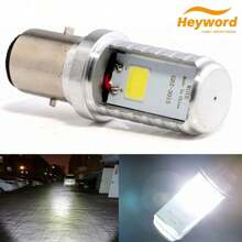 H4/P15D/BA20D LED 2 COB 摩托车车头灯泡，2000LM 6000K，远光/近光