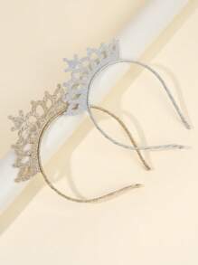 2pcs Party Stay Bow Hair Band For Girls,Fabric Crown Headband For Kids,Cute Hair Accessories For Toddlers Best Friend Gifts