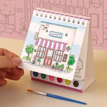 每本 20 页水彩纸水彩画套装水彩涂鸦着色书艺术绘画书创意水彩画书，完美的生日礼物、复活节礼物、派对节日礼物