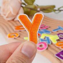 26-Alphabet Embroidered Patches Set, Cartoon Letter A-Z Iron-On Appliques For DIY Crafts, Mixed Color Embroidered Alphabet Patches For Clothing, Bags, And Home Decor