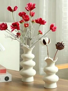 1 件现代简约波西米亚风格花瓶，哑光甜甜圈形花瓶，适合芦苇草，非常适合客厅、餐桌、办公室、卧室架子装饰、入口、控制台