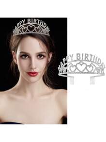 2 Cái/Bộ Vương Miện Vàng Chúc Mừng Sinh Nhật Nữ Hoàng Vương Miện Pha Lê Và Công Chúa Hoàng Gia Mũ Đội Đầu Cho Người Lớn Tiệc Sinh Nhật Hóa Trang Phụ Kiện Nhập Vai Bộ Đạo Cụ Chụp Ảnh - Xem 6