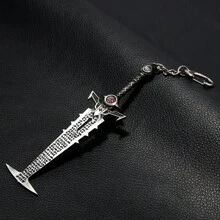 1pc Destroyer Warrior Keychain, Demon Soldier Judgment Sword Weapon Metal Pendant