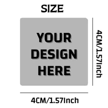 100 piezas de 4*4cm / 1.57 pulgadas Pegatinas cuadradas personalizadas con logotipo comercial, pegatinas de agradecimiento personalizadas, etiquetas comerciales, pegatinas personalizadas, pegatinas de logotipo, disponibles en regalos de boda, cumpleaños y graduación de 16-500 piezas - Multicolor - Ver 2