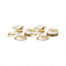 Luxury Style Coffee Cup & Saucer Set, 6/12pcs Vintage Coffee Cup & 6/12pcs Saucer Set, Tea Cup & Saucer Set, Coffee Mug & Saucer Set For Home Office Use, Household Drinkware Set, Kitchen Products - 白色*2套 - 查看 9