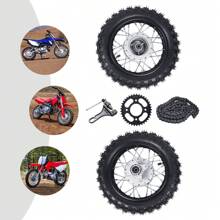 XIANXUS 2.50-10 Front & Rear Tire Rim Wheel Drum Brake Pit Bike For Hon Da CRF50 XR50