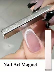 1 que nam châm 3D hình mắt mèo, nam châm hai đầu hình vuông, dụng cụ nam châm tự làm móng gel, dụng cụ làm đẹp chuyên nghiệp, dễ sử dụng, vật tư làm móng, dụng cụ làm móng, phụ kiện làm móng, thích hợp cho móng giả. - Bạc - Xem 12