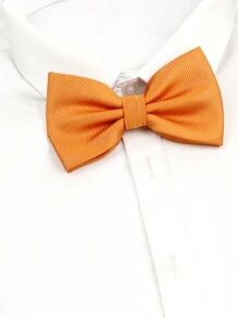 ZLQ&GOU 1pc Classic Daily Bow Tie, Pink/Red/Yellow Double-Fold Bowknot, Solid Color Wedding Bow Tie, For Wedding Party Suits Men Necktie