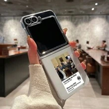 Ốp lưng trong suốt không chụp ảnh, tương thích với điện thoại Galaxy Z Flip6, vỏ bảo vệ trong suốt nhẹ cho màn hình gập Galaxy Z Flip3/4, Z Flip5, Z - Trong sáng - Xem 5