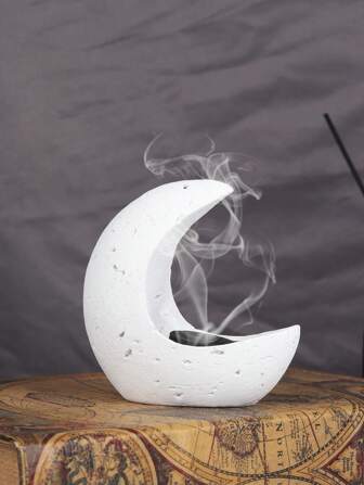 1 件月亮香炉月亮形状香薰香炉香薰炭炉架节日装饰 E-I-D