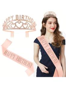 2 Cái/Bộ Vương Miện Vàng Chúc Mừng Sinh Nhật Nữ Hoàng Vương Miện Pha Lê Và Công Chúa Hoàng Gia Mũ Đội Đầu Cho Người Lớn Tiệc Sinh Nhật Hóa Trang Phụ Kiện Nhập Vai Bộ Đạo Cụ Chụp Ảnh - Xem 5