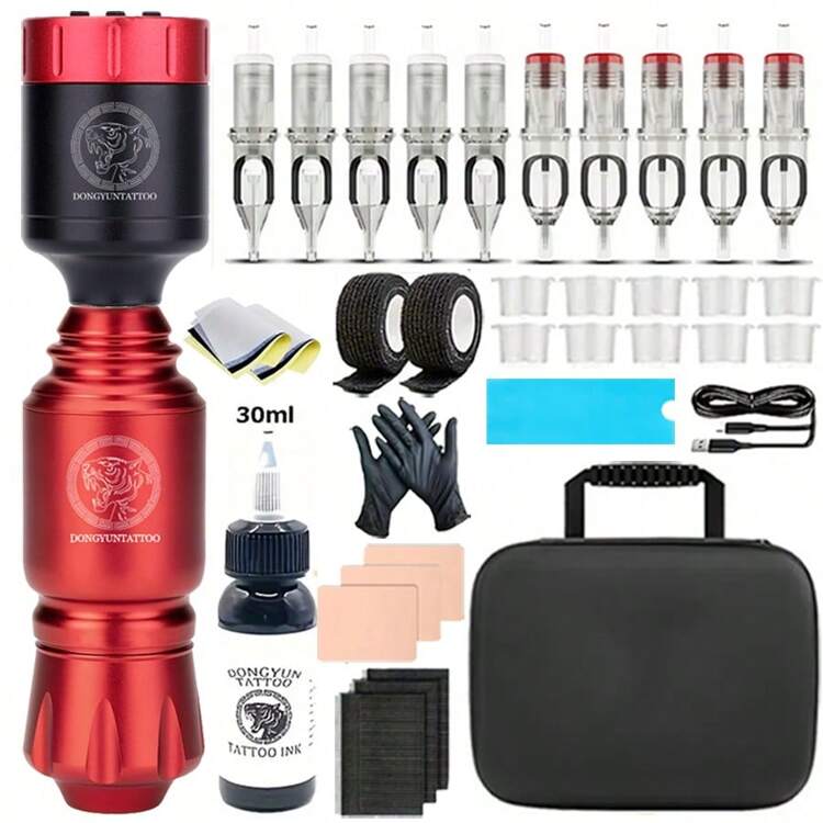 DONGYUNTATTOO USB充電式バッテリー付き プロ仕様タトゥーマシンキット
