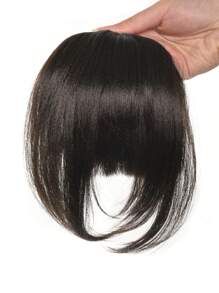 Synthetic Women's Hair Short Straight Bangs Natural Fake Wig Clip In Hairpieces For Black Heat Resistant Fiber