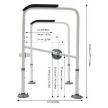 Bathroom Toilet Handrail Toilet Safety Rails Toilet Handrail Rack - White - View 3