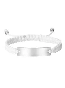 Name Quote Personalized Bracelet, Men's And Women'sCustomized Friendship Couple Gift Jewelry HandmadeBraided Rope Bracelet Anniversary Christmas Giftback ToSchool Winter Gift Ldeas Boy Gir Valentine's Day - Multicolor - View 7