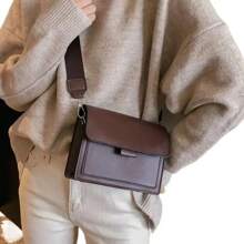 Classic Designer PU Leather Crossbody Bag For Women Travel Handle Handbag Fashion Shoulder Messenger Bag Ladies Small Flap Bag