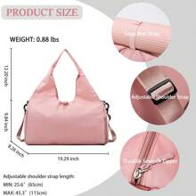 MINSHUXI Yoga Mat Bag, Sport Yoga Gym Bag For Women, Lightweight Yoga Mat Bag Carrier With Yoga Strap, Carryall Yoga Tote Bag
