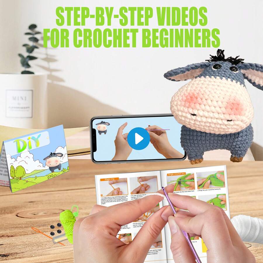 LetCart Häkelset Für Anfänger - Komplettset Für Süße Tierfiguren