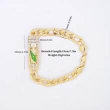 1pc Elegant And Casual Fashion Saint Jude Decorated Bracelet With Rhinestones Suitable For Women's Daily Wear