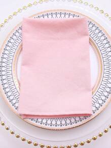 6 Stücke/Set rosa Stoffservietten mit weicher Krümmeltextur, einfarbige quadratische Servietten geeignet für Weihnachten, Hochzeiten, Thanksgiving, Partydekorationen