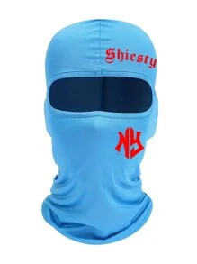 Shiesty+NY Letter Printing Balaclava Hat Breathable Quick Drying Suitable For Daily Outdoor Cycling Windproof Dustproof Shade Full Face Covering Mask Pullover Hat Ski Masks
