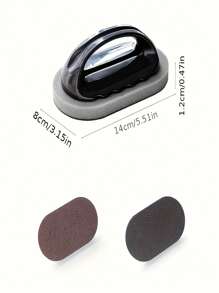 1 Stück schwerer Duty Diamant-Schleifpapier Magie Schwamm Scheuerer mit nicht-elektrischem Kunststoffgriff - ideal für Töpfe, Pfannen, Gewürzmühlen und Messer, Entkalken und Fleckentfernung