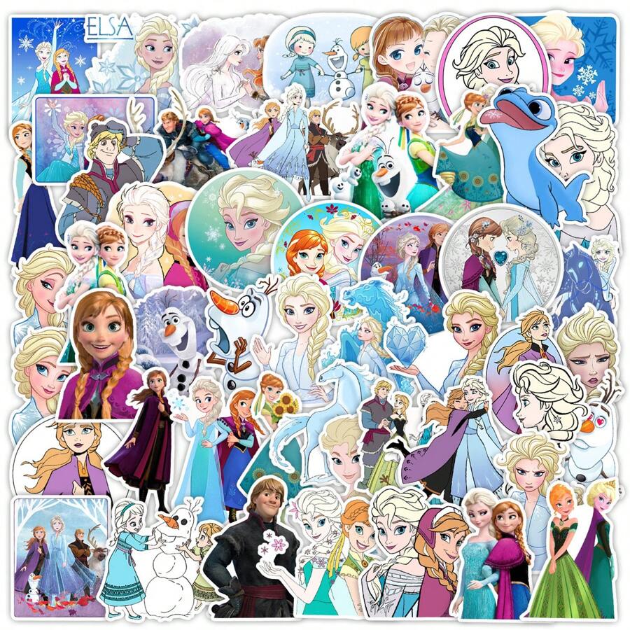 Disney 50Pcs Disney Cartoon Frozen Princess Elsa Stickers Be Suitable ...