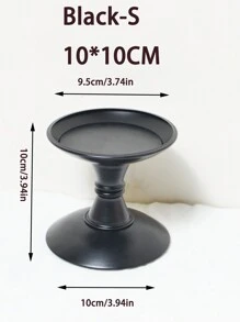 1 pieza Candelabro - Decorativo candelabro de vela central estilo rústico - Opción de tres alturas diferentes estilo granja. Candelabro de velas de pilar en negro, dorado, plateado - Candelabro de velas perfumadas, decoración navideña, soporte para cena romántica a la luz de las velas