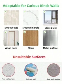 100-1 件防损粘钩，强力粘性墙钩，防损，适合悬挂在门、墙壁上，防水、防锈，非常适合家庭在厨房、浴室、客厅使用，无需钻孔 - 無色 - 查看 10