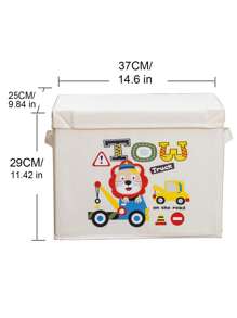 Washable Oxford Fabric Storage Basket, Rectangular Home Organizer Box With Lid, 27L Capacity, For Clothes, Toys, Accessories