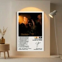 Framed Tory Lanez "Alone At Prom" Album Cover Canvas Art Poster, Decorative Music Wall Art For Living Room Bedroom, Musician Gift Canvas Print - 裱框 - 查看 3