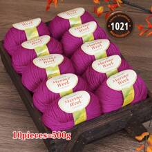 10 Balls Merino Knitted Yarn, Fine Spun Knitted Yarn For Knitting Sweaters, Cardigans, Vests, Handmade Yarn