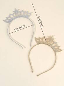 2pcs Party Stay Bow Hair Band For Girls,Fabric Crown Headband For Kids,Cute Hair Accessories For Toddlers Best Friend Gifts