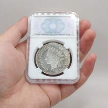 38mm/1.50 pulgadas Enmarcado, Retrato indio de 1851, Copia de cobre, Colección de regalos de Navidad, Pascua y cumpleaños - Gris - Ver 7