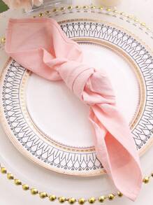 6 Stücke/Set rosa Stoffservietten mit weicher Krümmeltextur, einfarbige quadratische Servietten geeignet für Weihnachten, Hochzeiten, Thanksgiving, Partydekorationen