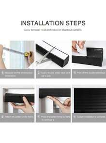 自粘式百叶窗遮光窗帘，斑马窗帘遮光窗帘卷帘拉帘适用于窗户法式门遮光帘适用于厨房浴室 - 2個 - 查看 3