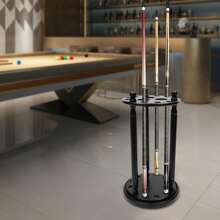 9 Hole Pool Cue Rack Stick Holder Billiard Cue Rack Wooden Organizer Floor Stand - 1 - View 9