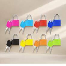 Set de 3/6/8 candados mini portátiles de plástico de colores con llave, cierre manual de para taquillas, equipaje, maletas, set de candados para viaje - regalo ideal para viajeros