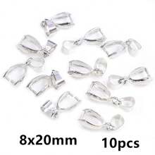 10-50pcs Pendants Clasps Clips Pinch Bails Connectors Charm Bail Beads Connector DIY Jewelry Making Accessories Findings