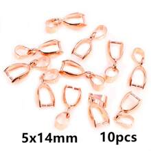 10-50pcs Pendants Clasps Clips Pinch Bails Connectors Charm Bail Beads Connector DIY Jewelry Making Accessories Findings