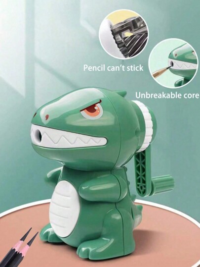 1pc Apontador de Lápis em Forma de Dinossauro, Material Escolar para Volta às Aulas