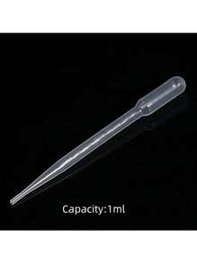 100Pcs Disposable Pasteurized Pipettes Graduated Plastic Dropper Test Pipettes Pipettes 1ml Plastic Pipettes - White - View 5