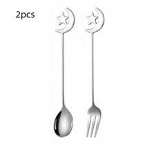 2 قطعة/4 قطع من مناول الحلوى والمثلجات والفواكه على شكل هلال من الفولاذ المقاوم للصدأ - مثالي للاستخدام في المنزل أو المطبخ أو المطاعم، هدية