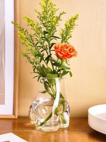 1 pieza Florero de vidrio transparente y colorido con forma de hongo y platillo volante de 4.4*3.5/4.4*4.6, decoración de hongo de vidrio divertida y acogedora para interiores/exteriores, florero de vidrio hecho a mano y creativo para arreglos florales, decoración de mesa del hogar - Multicolor - Ver 7