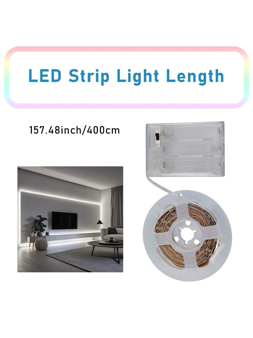 Battery LED strip light